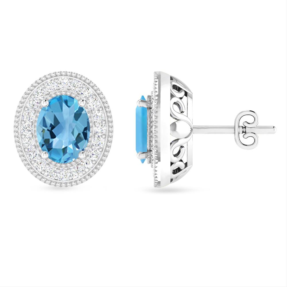 White Gold - Blue Topaz