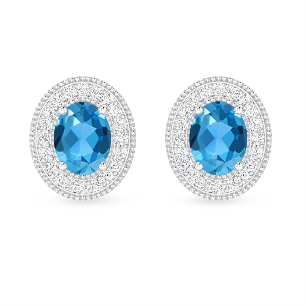 White Gold - Blue Topaz