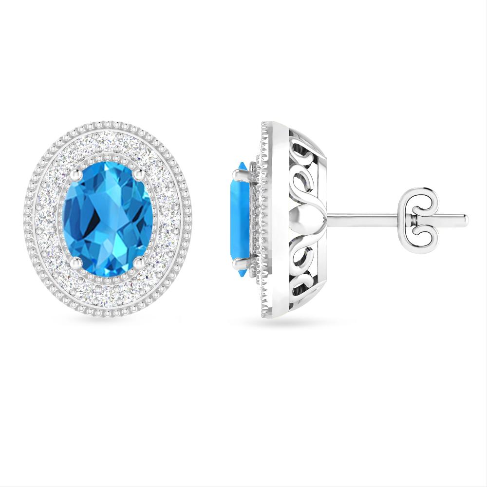 White Gold - Blue Topaz