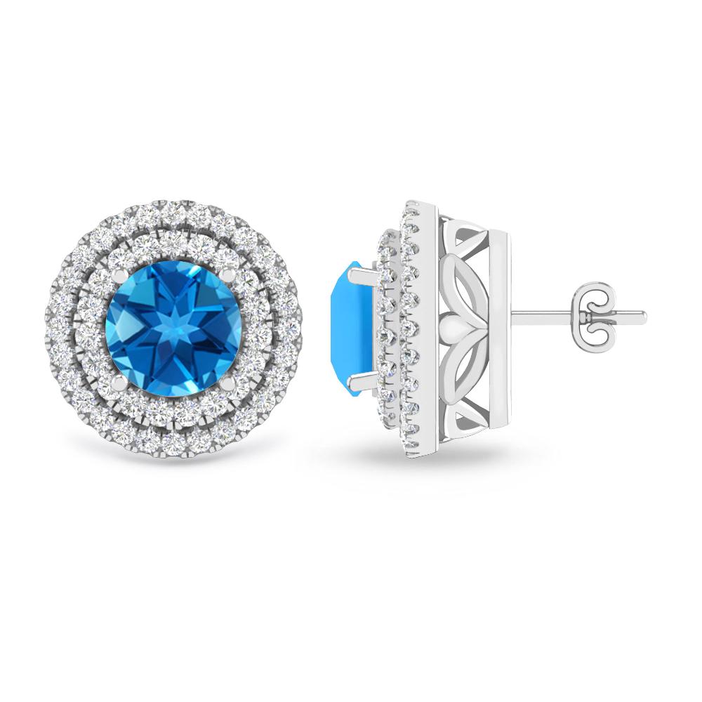 White Gold - Blue Topaz