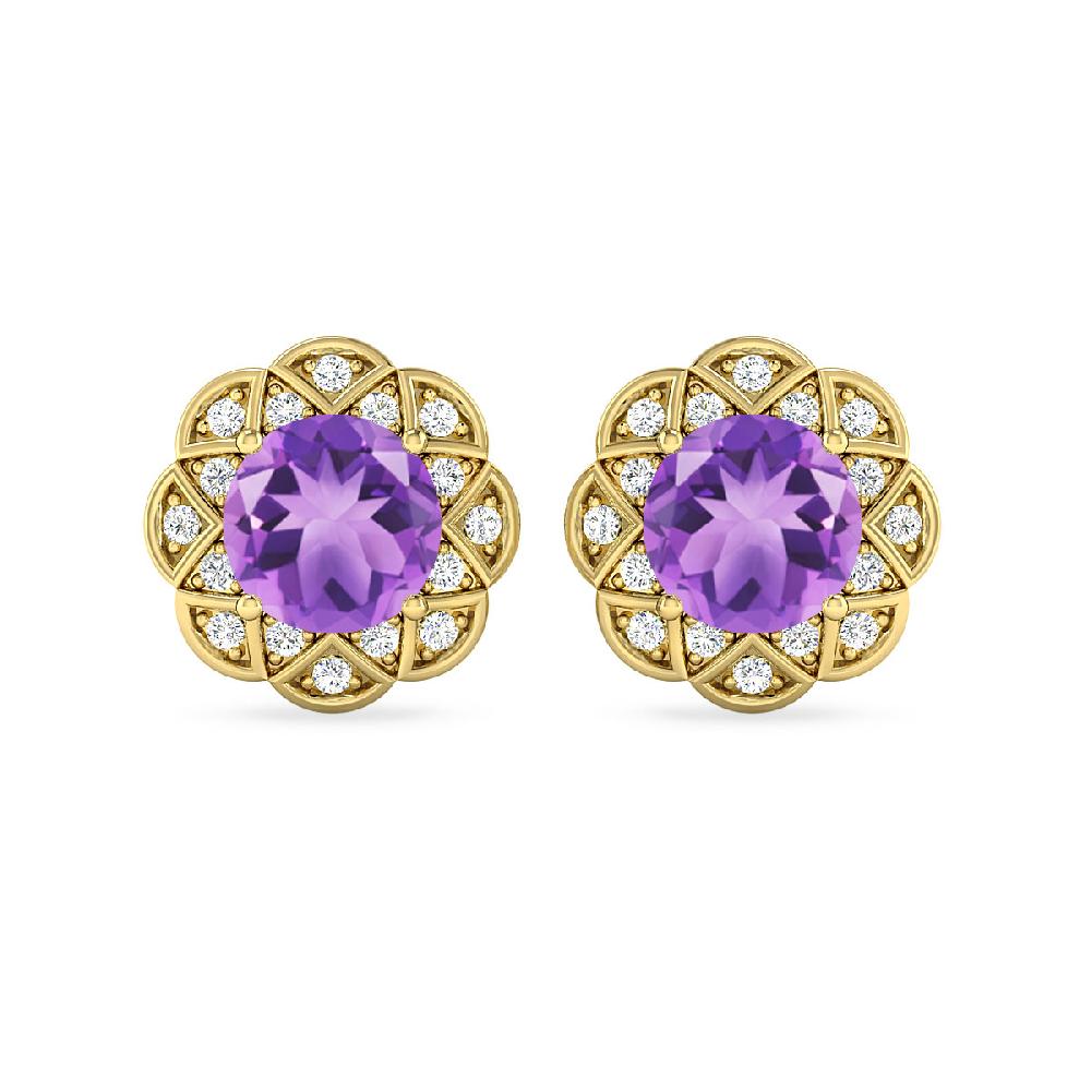 Yellow Gold - Amethyst