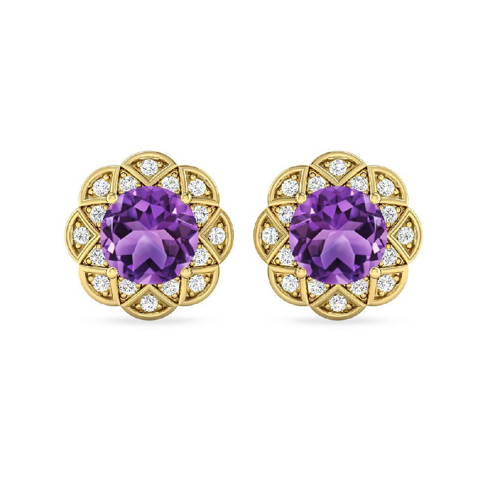 Yellow Gold - Amethyst