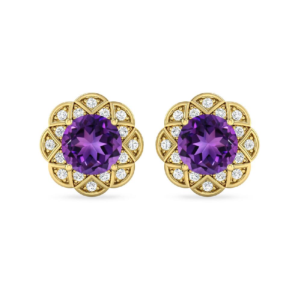 Yellow Gold - Amethyst