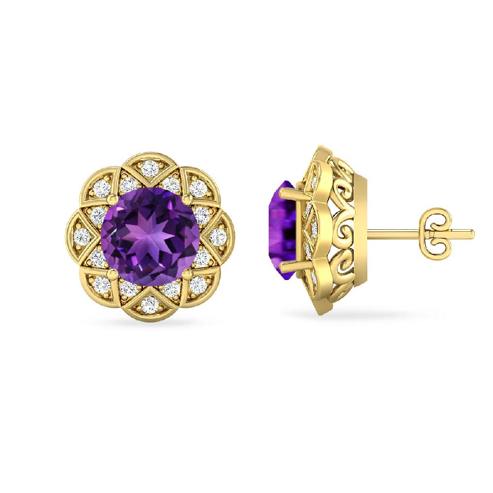 Yellow Gold - Amethyst