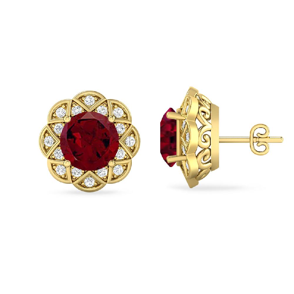 Yellow Gold - Garnet