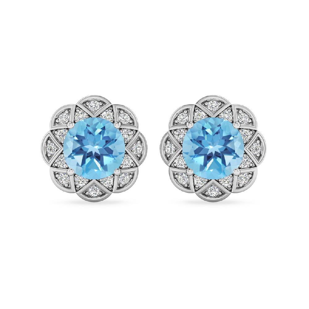 White Gold - Blue Topaz