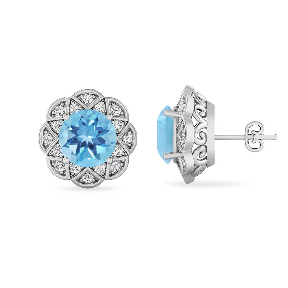 White Gold - Blue Topaz