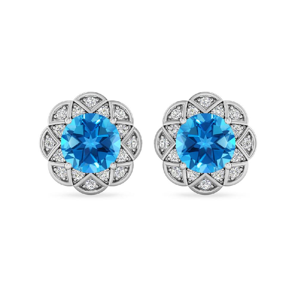 White Gold - Blue Topaz