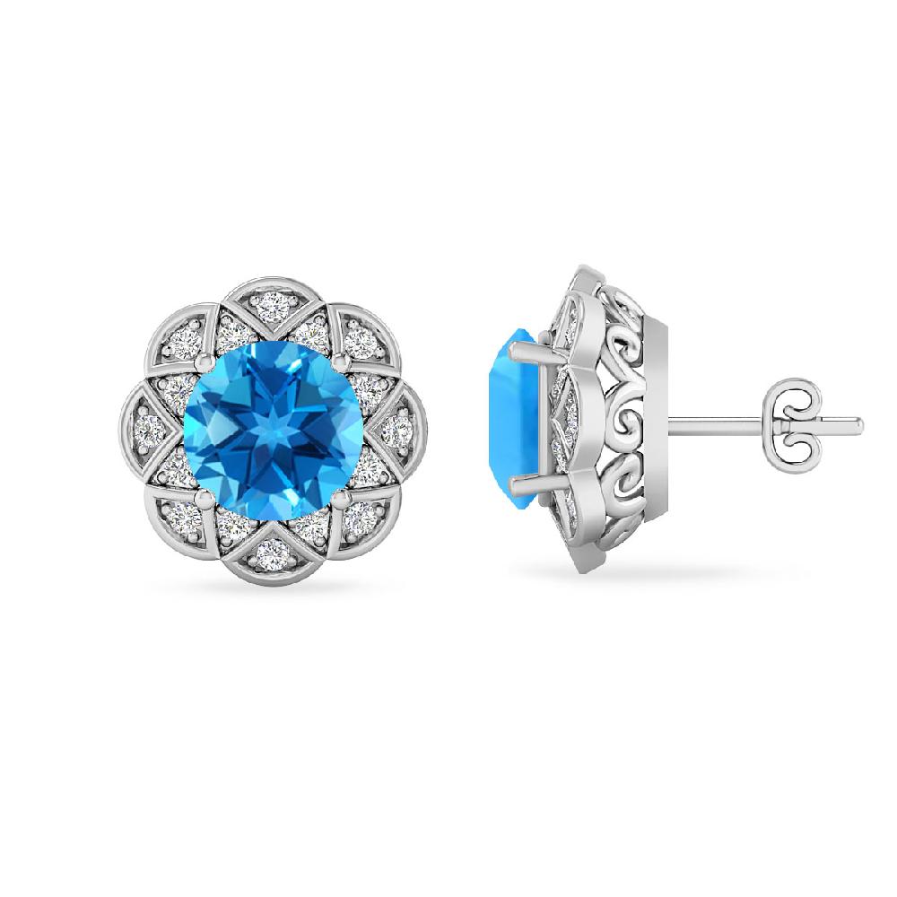 White Gold - Blue Topaz