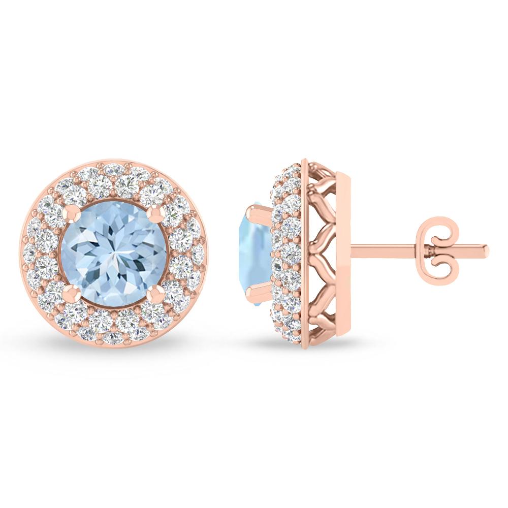 Rose Gold - Aquamarine