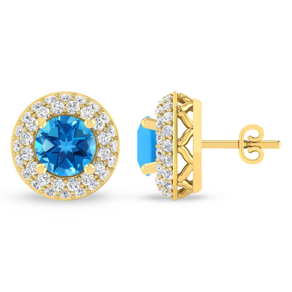 Yellow Gold - Blue Topaz