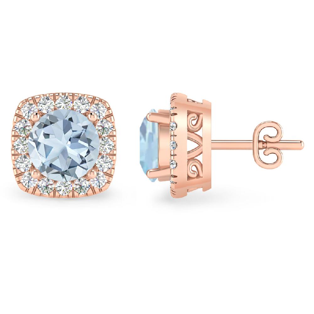 Rose Gold - Aquamarine