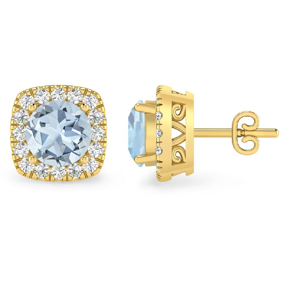 Yellow Gold - Aquamarine