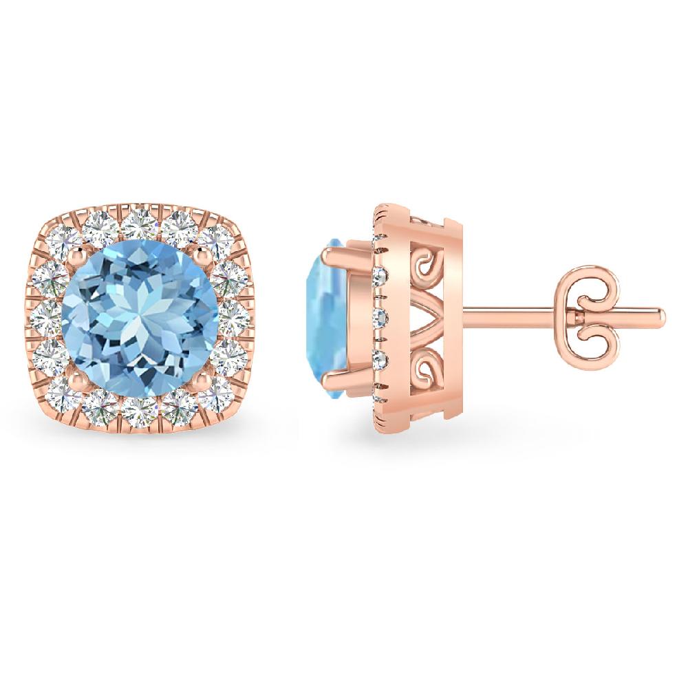 Rose Gold - Aquamarine