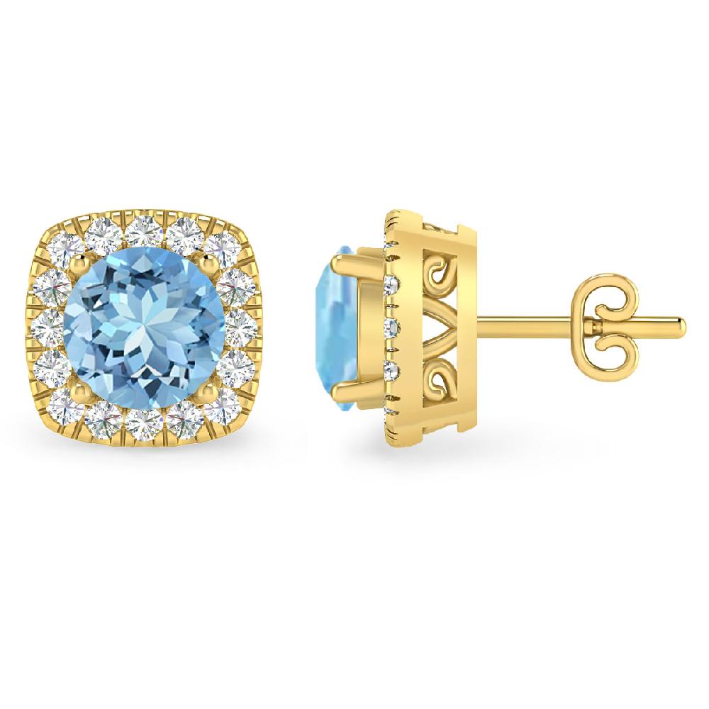 Yellow Gold - Aquamarine