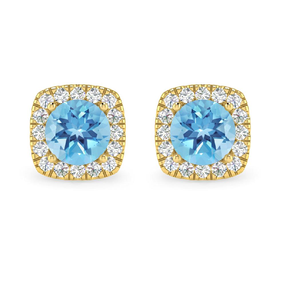 Yellow Gold - Blue Topaz