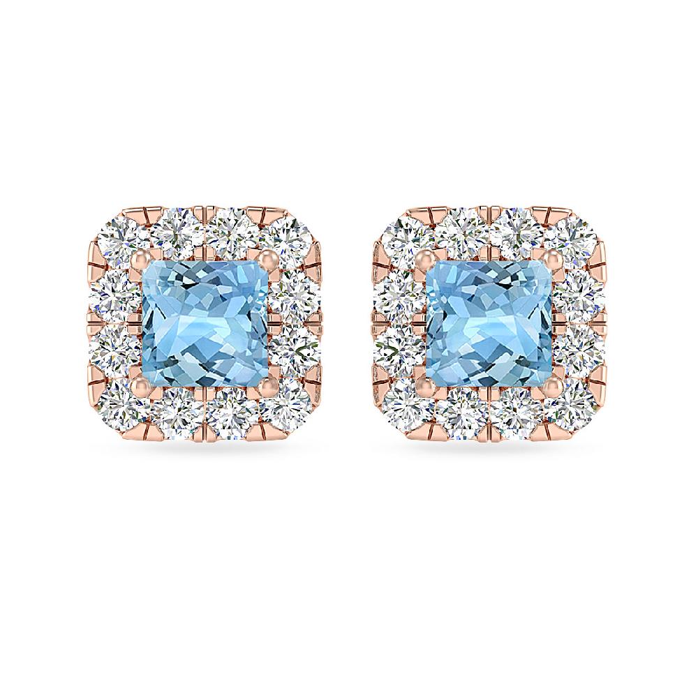 Rose Gold - Aquamarine