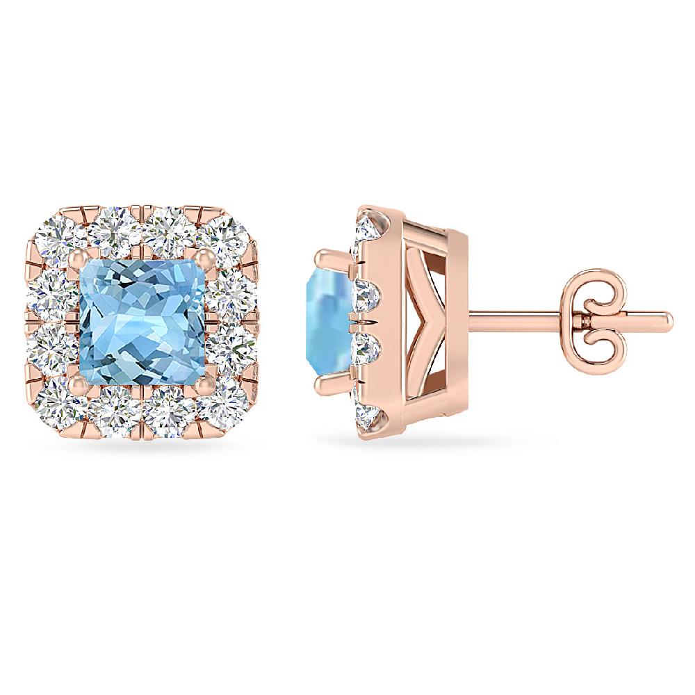 Rose Gold - Aquamarine