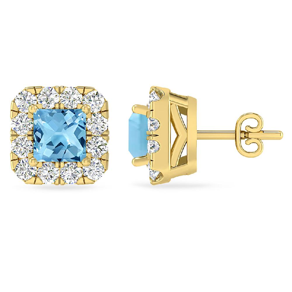 Yellow Gold - Blue Topaz