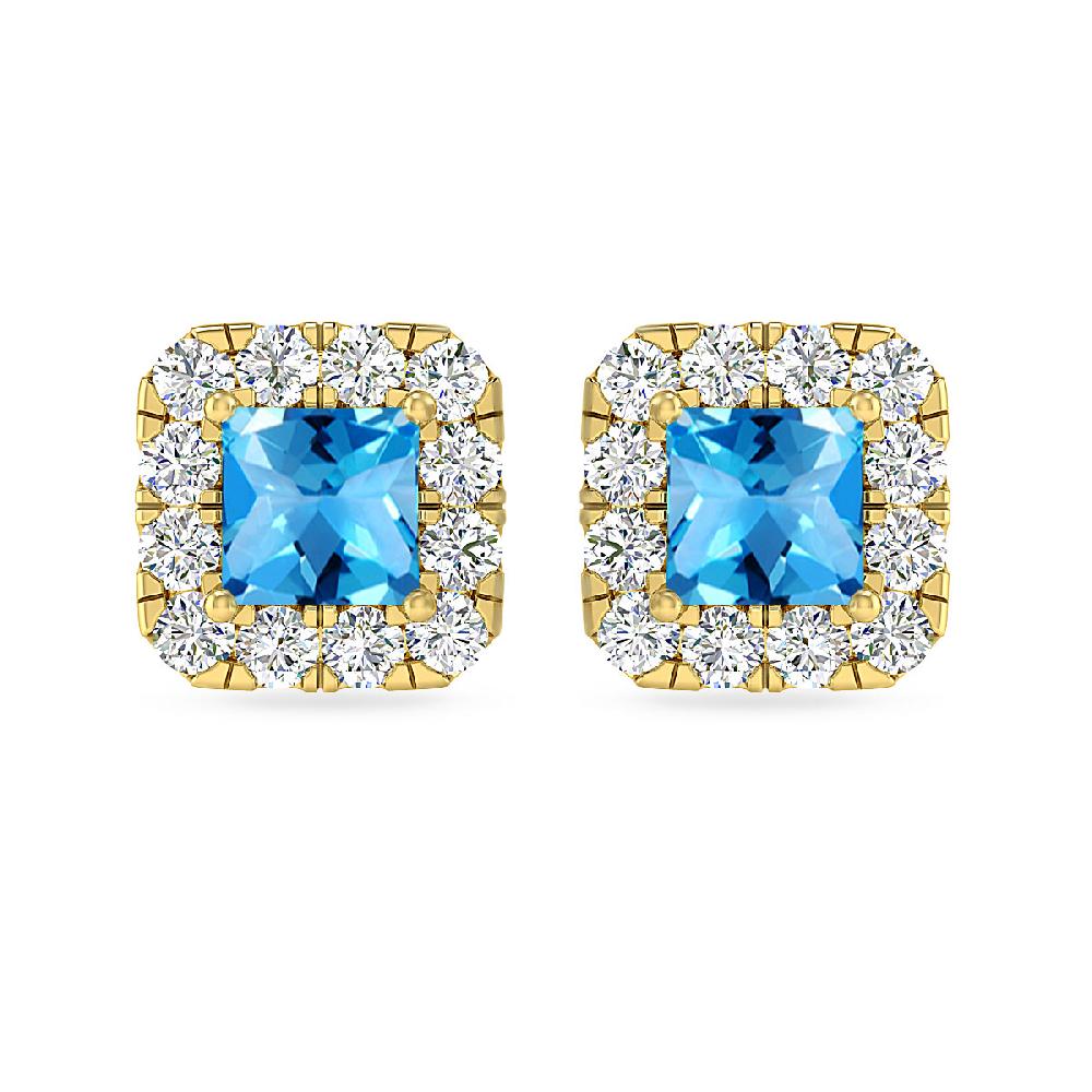 Yellow Gold - Blue Topaz