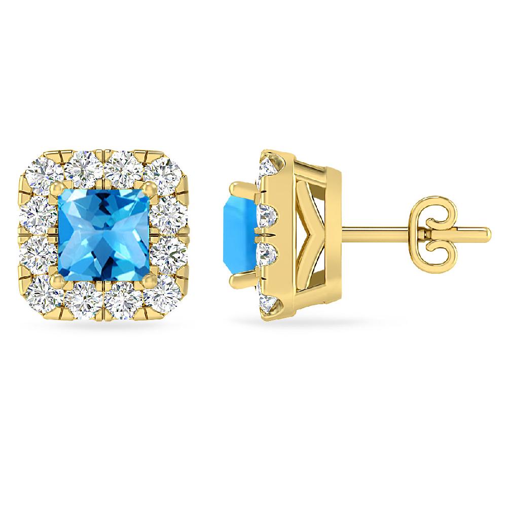 Yellow Gold - Blue Topaz