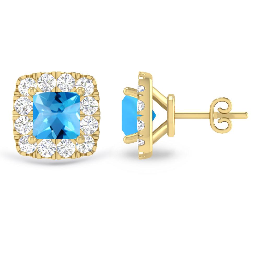 Yellow Gold - Blue Topaz