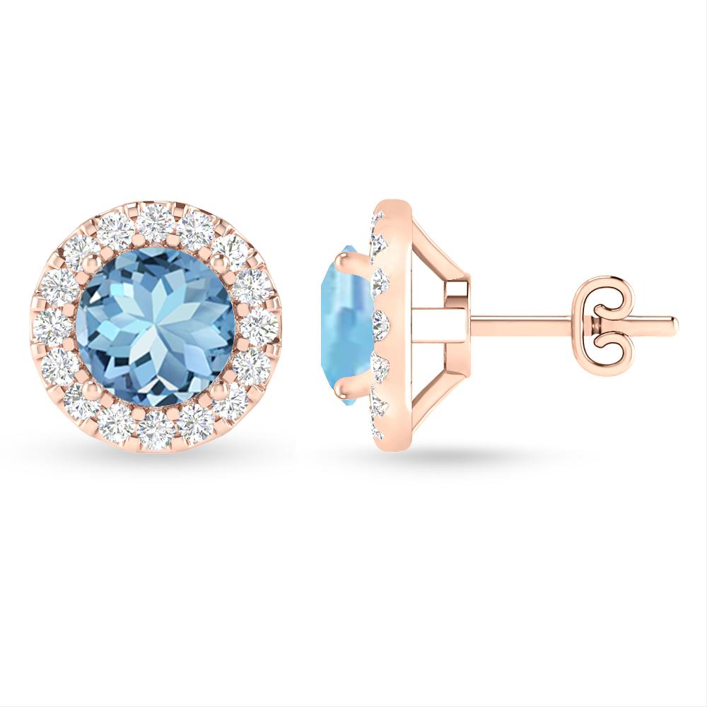 Rose Gold - Aquamarine