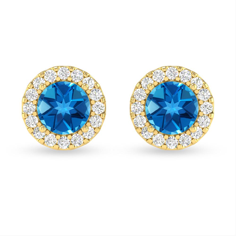 Yellow Gold - Blue Topaz