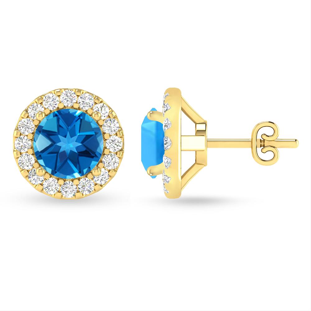 Yellow Gold - Blue Topaz