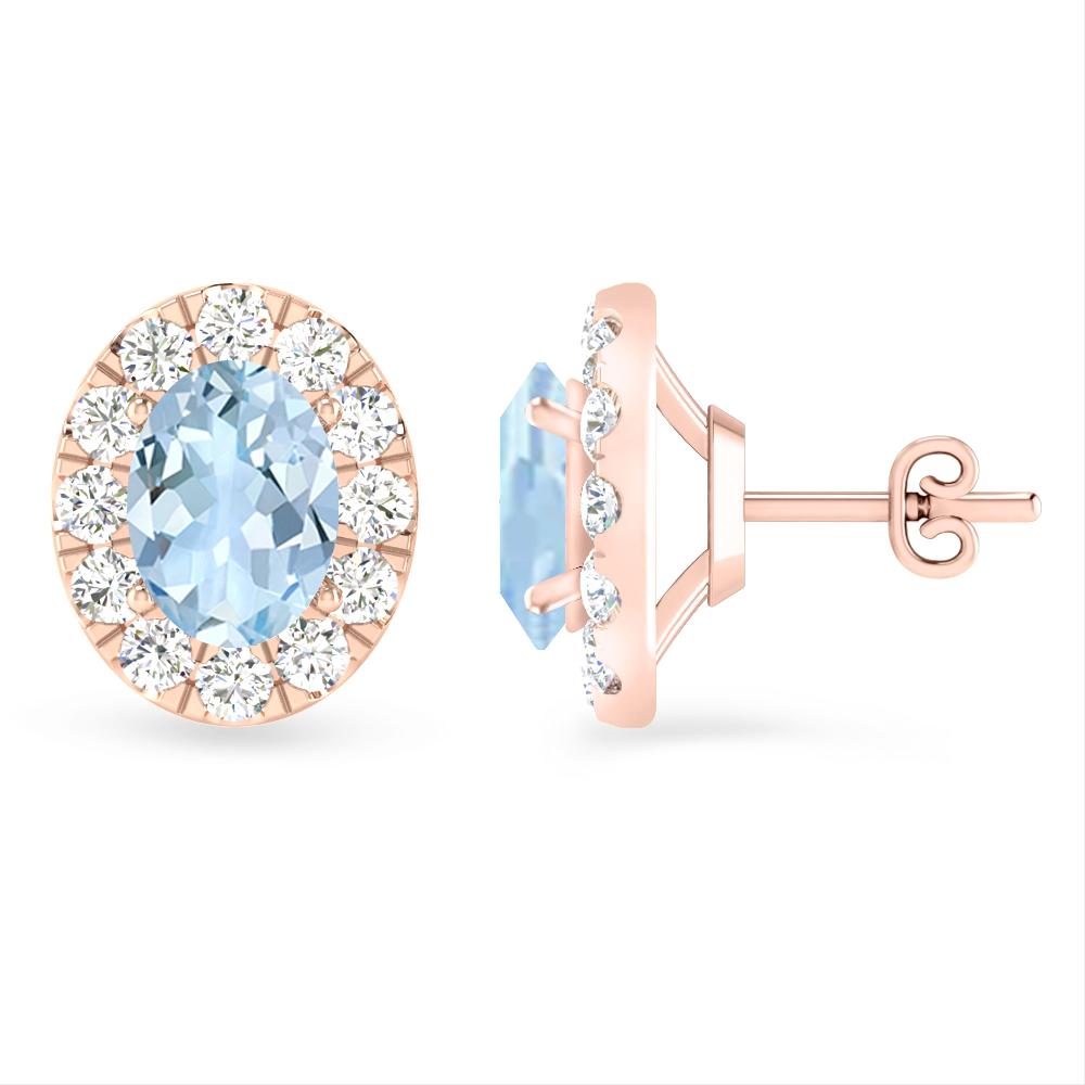 Rose Gold - Aquamarine