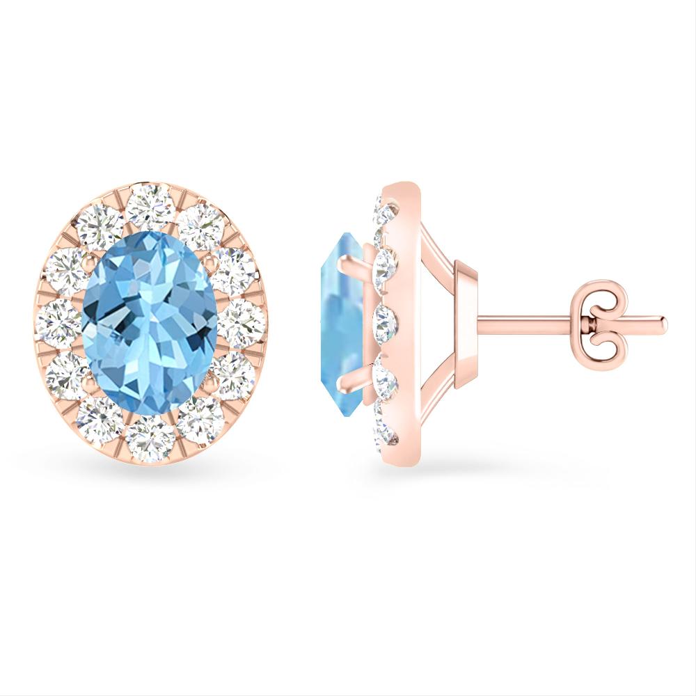 Rose Gold - Aquamarine