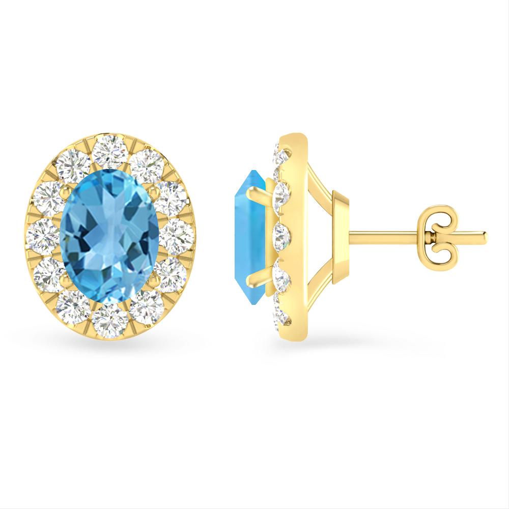 Yellow Gold - Blue Topaz