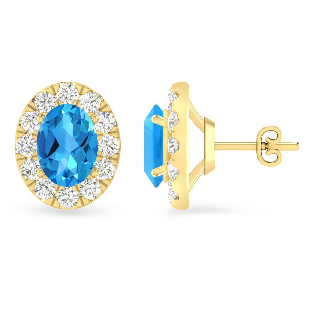 Yellow Gold - Blue Topaz