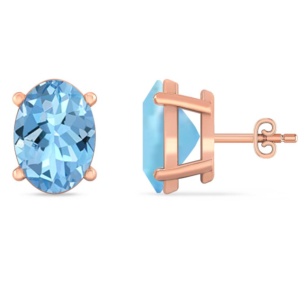 Rose Gold - Aquamarine