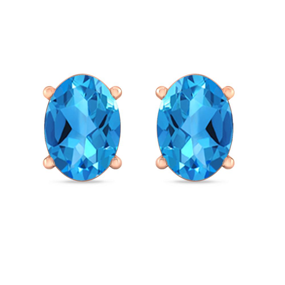 Rose Gold - Blue Topaz