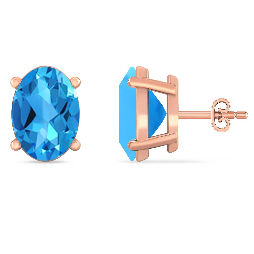 Rose Gold - Blue Topaz