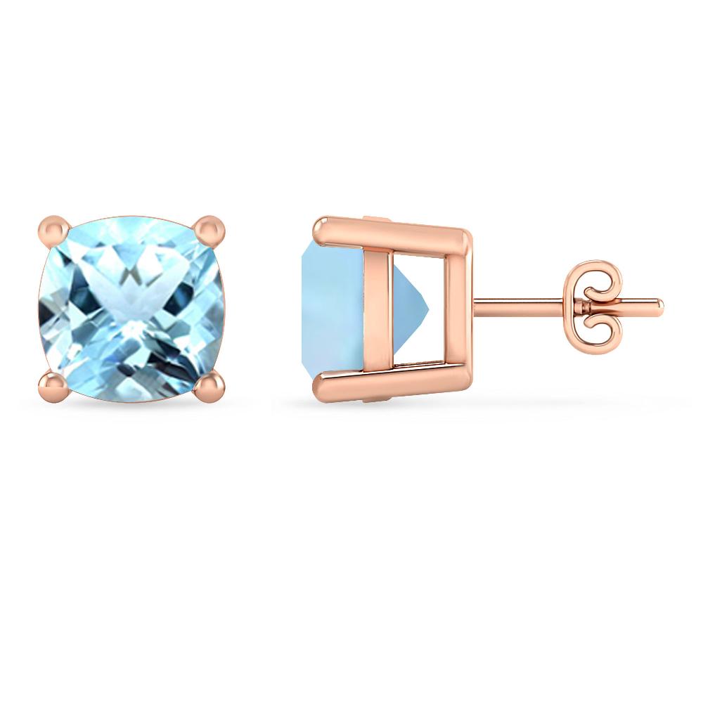 Rose Gold - Aquamarine