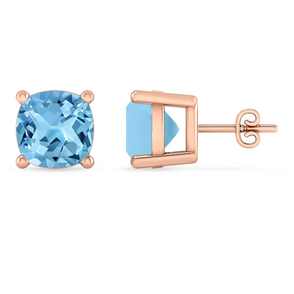 Rose Gold - Blue Topaz