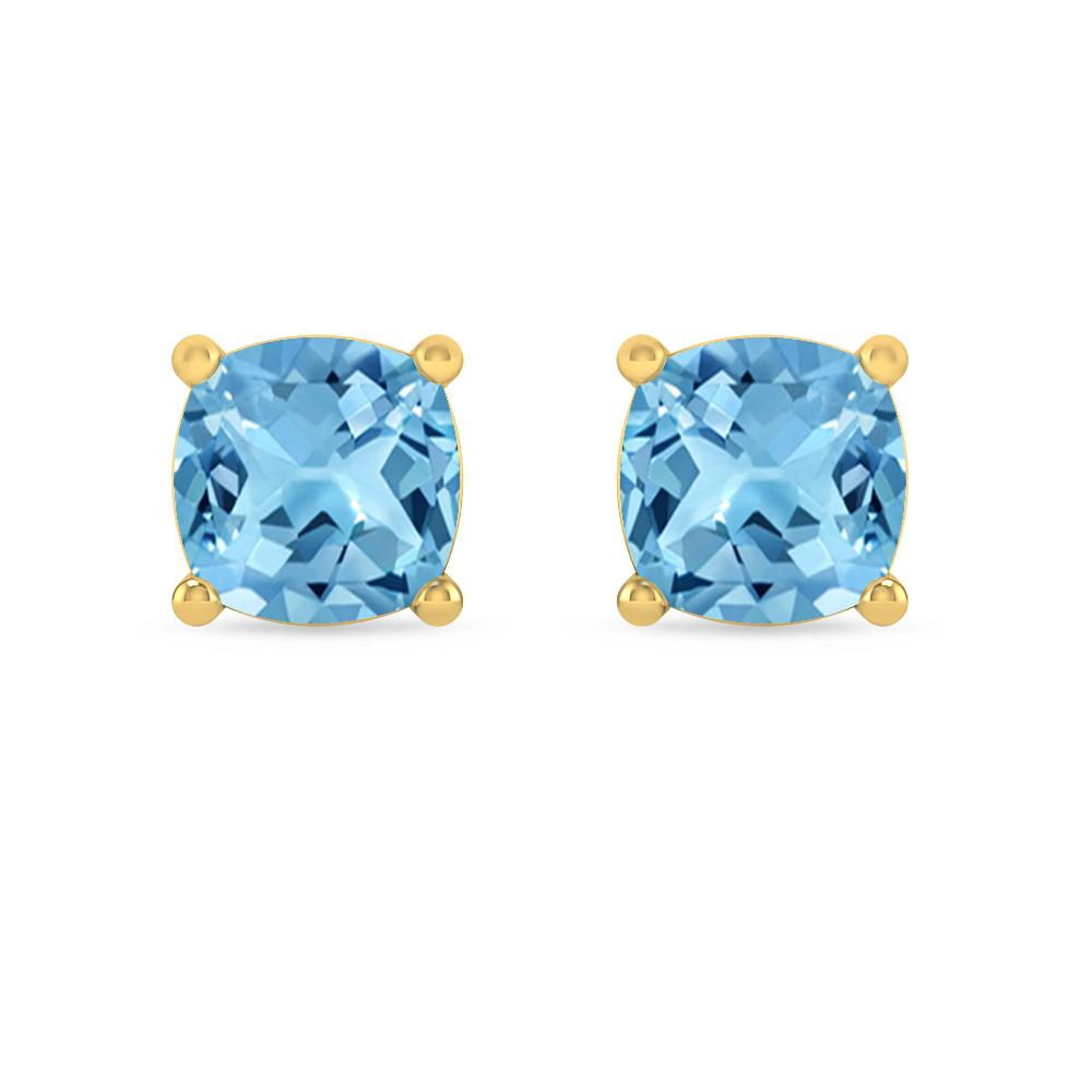 Yellow Gold - Blue Topaz