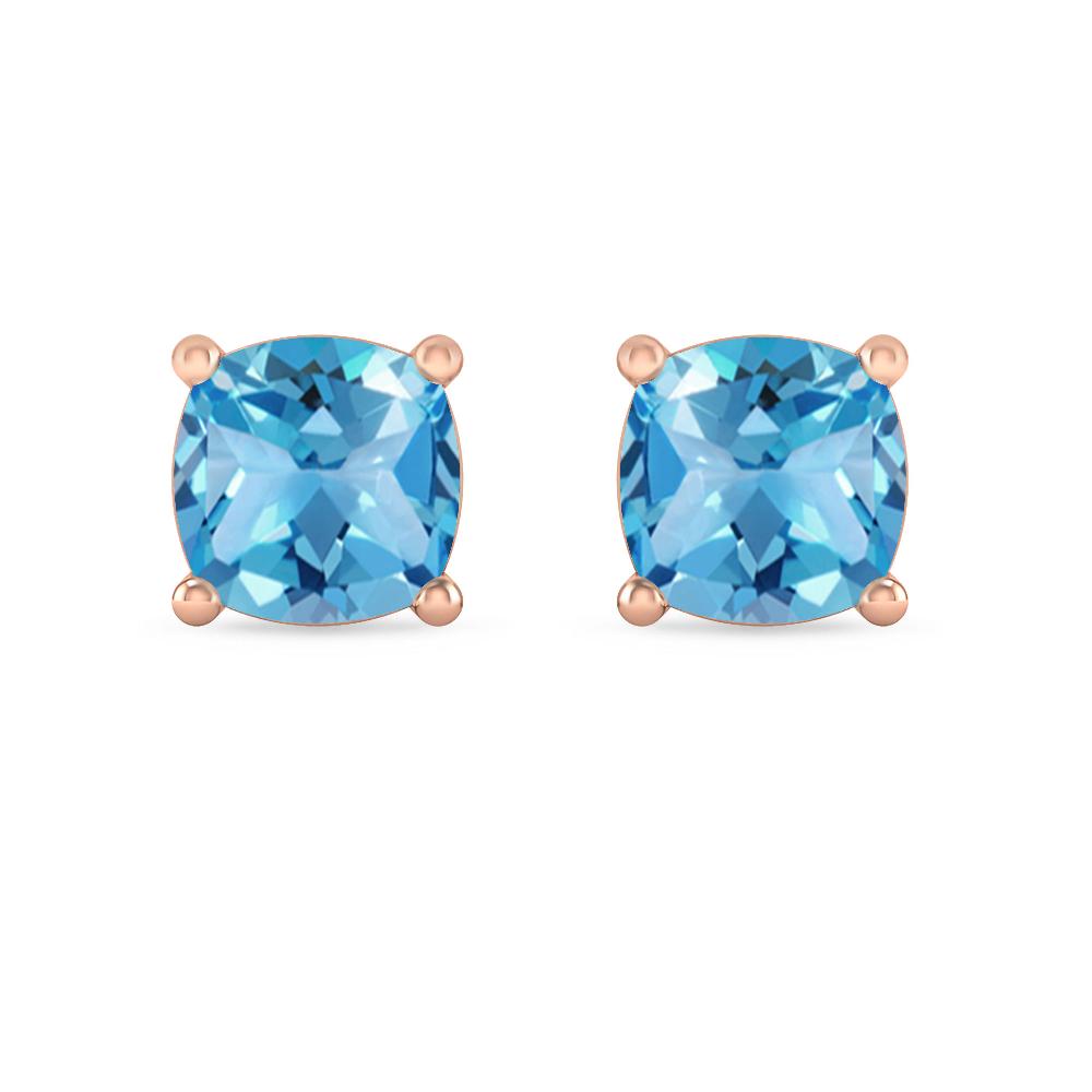 Rose Gold - Blue Topaz