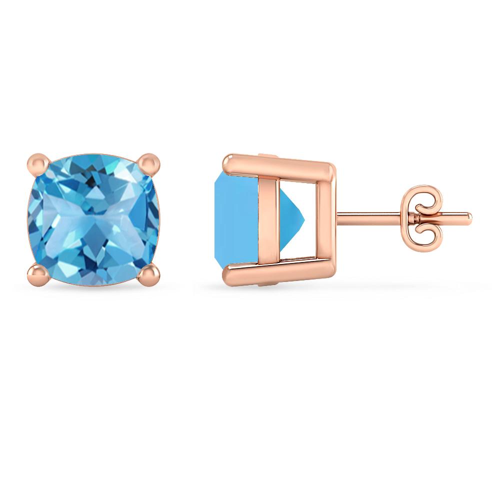 Rose Gold - Blue Topaz