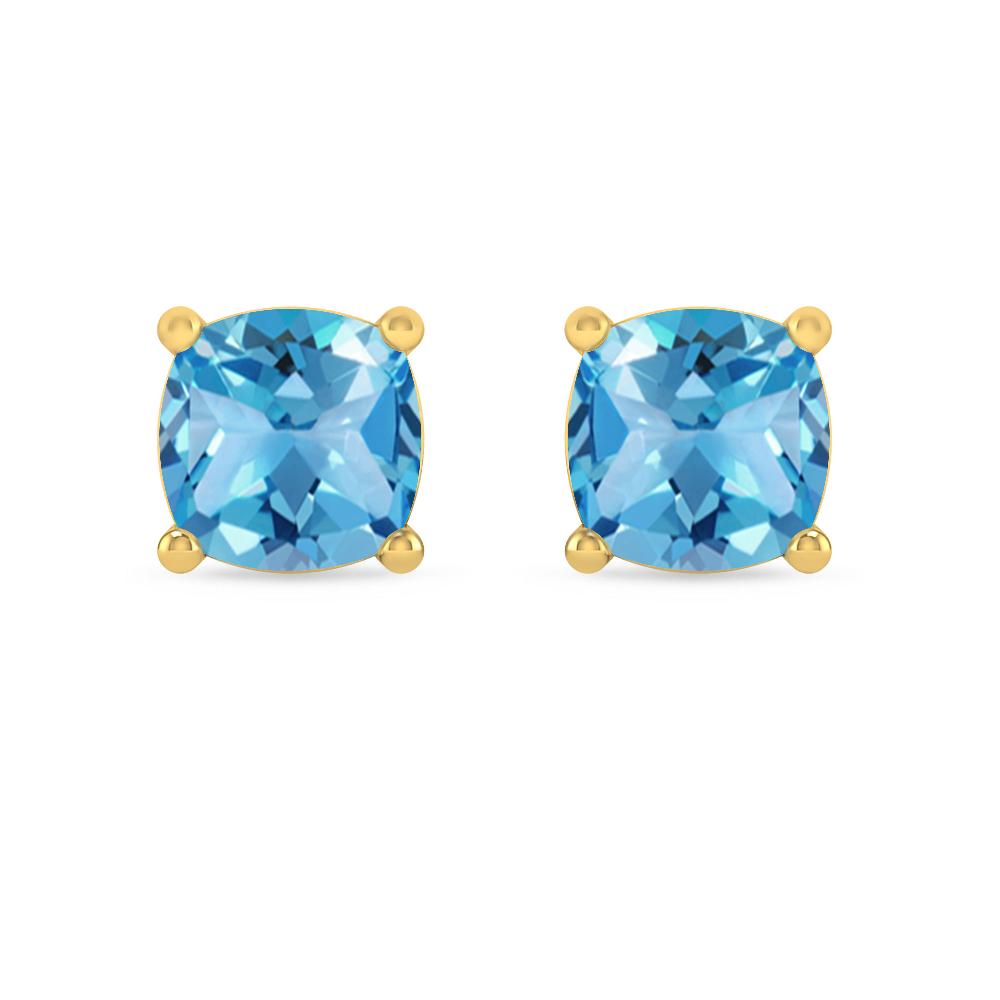 Yellow Gold - Blue Topaz