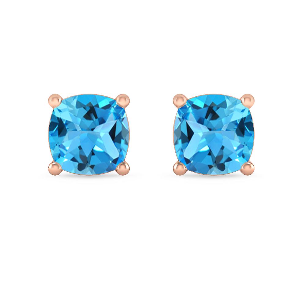 Rose Gold - Blue Topaz