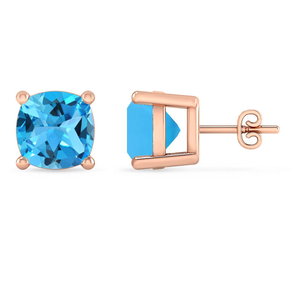 Rose Gold - Blue Topaz