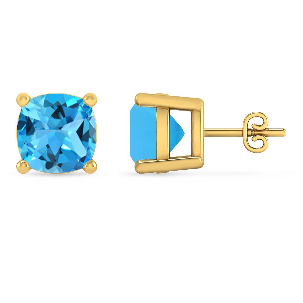 Yellow Gold - Blue Topaz