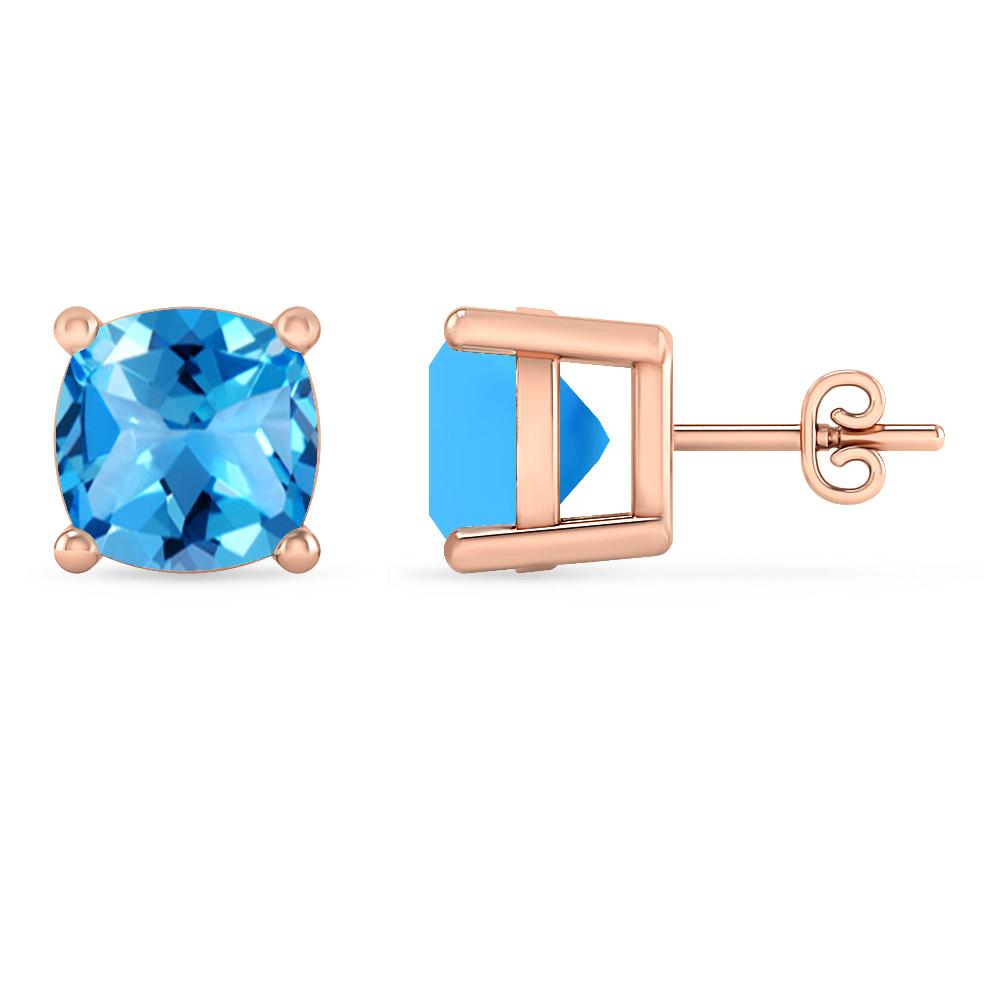 Rose Gold - Blue Topaz