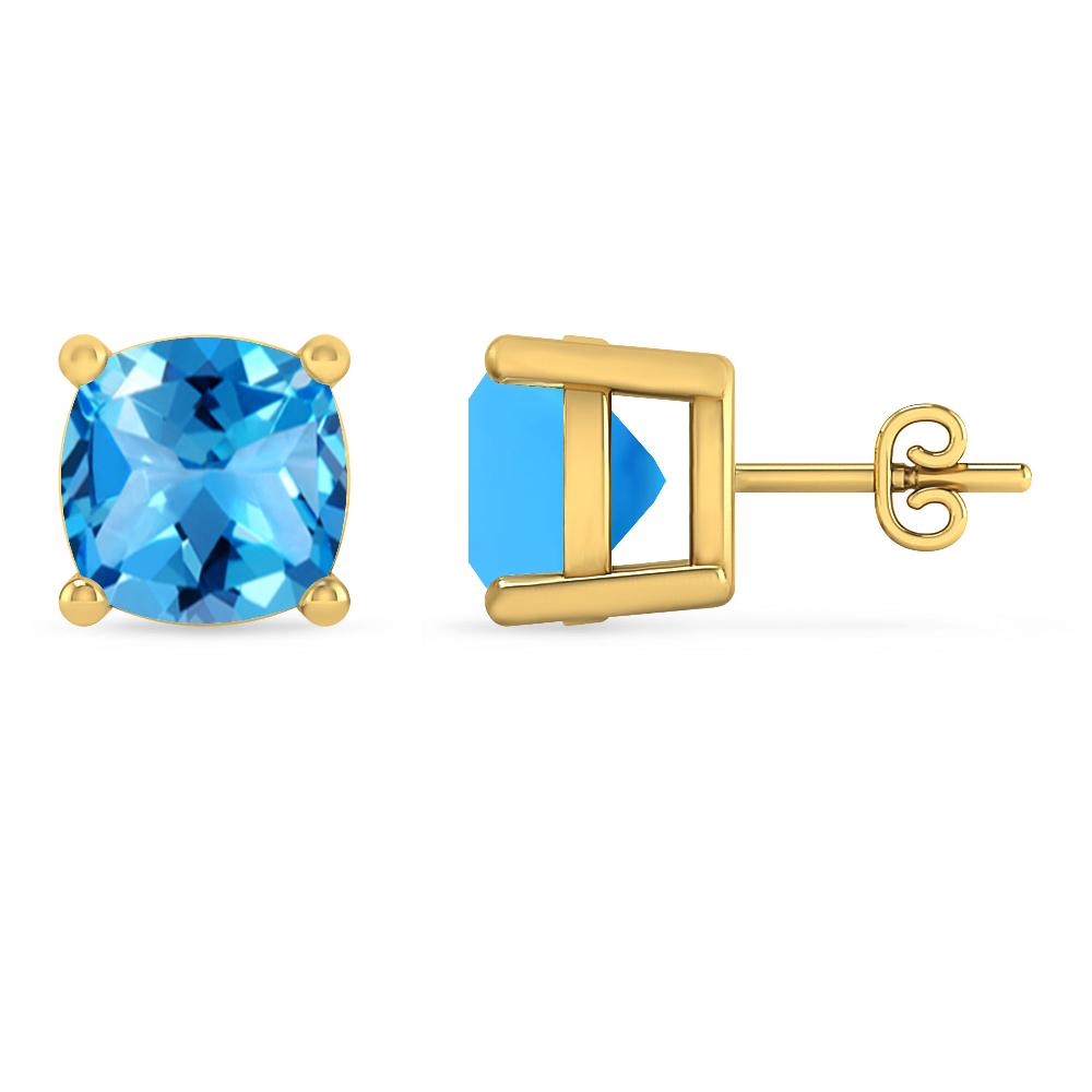 Yellow Gold - Blue Topaz