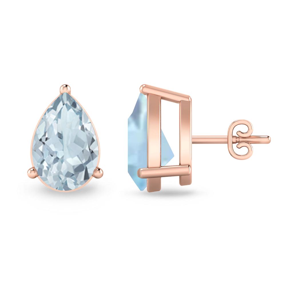 Rose Gold - Aquamarine