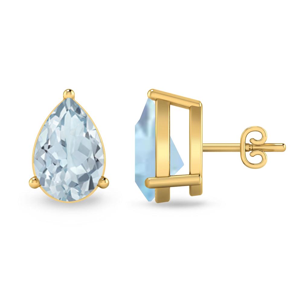 Yellow Gold - Aquamarine