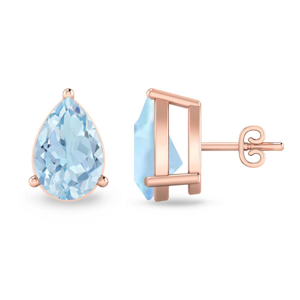 Rose Gold - Aquamarine